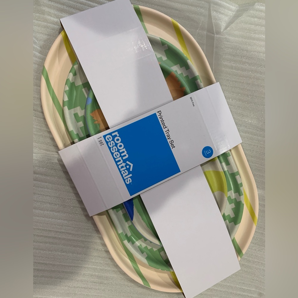 Room Essentials Bamboo Melamine Tray Set